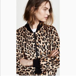 Alice and Olivia Reversible Leopard Bomber Jacket